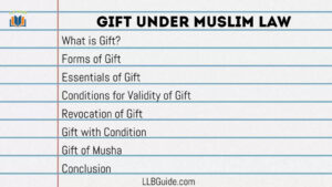 Gift Under Muslim Law