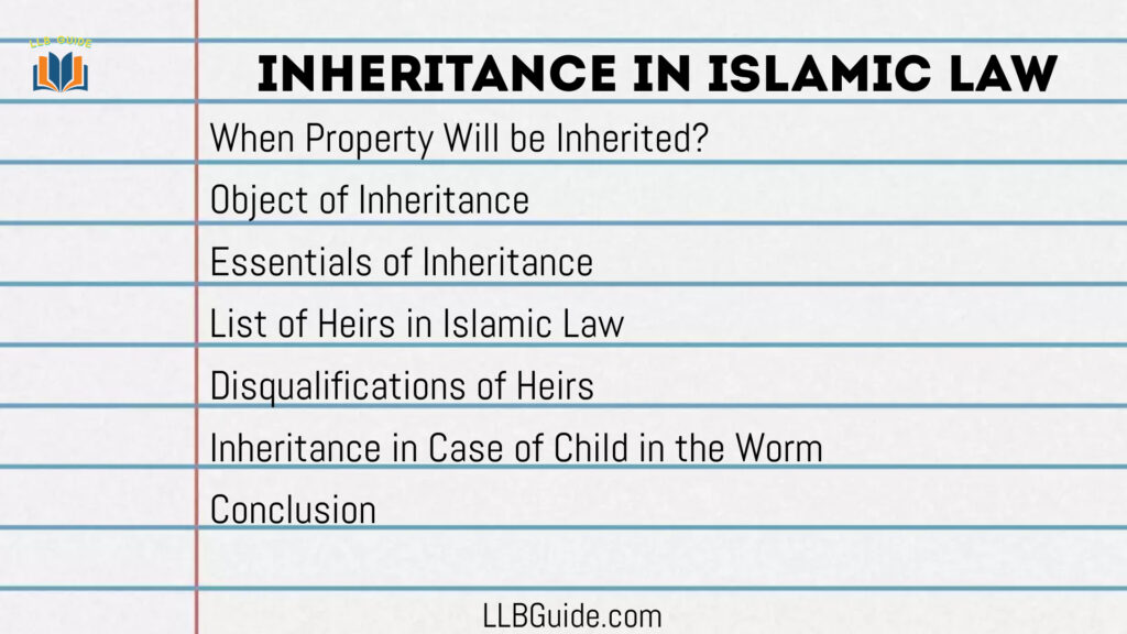 Inheritance In Islamic Law