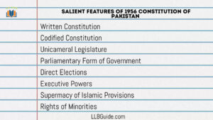 salient features of 1956 constitution of pakistan