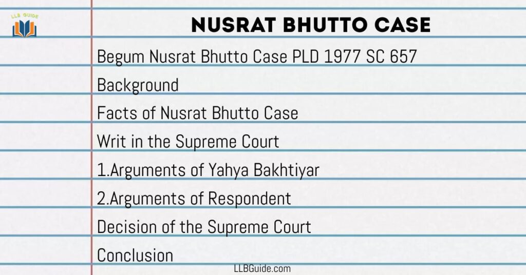 nusrat bhutto case