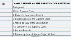 Nawaz Sharif Vs. The President Of Pakistan Case