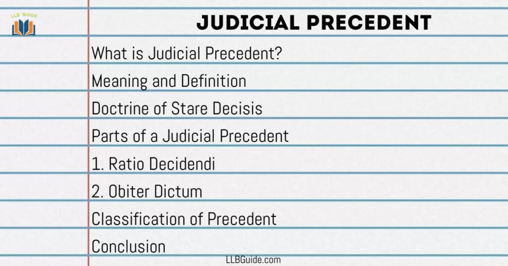 judicial precedent